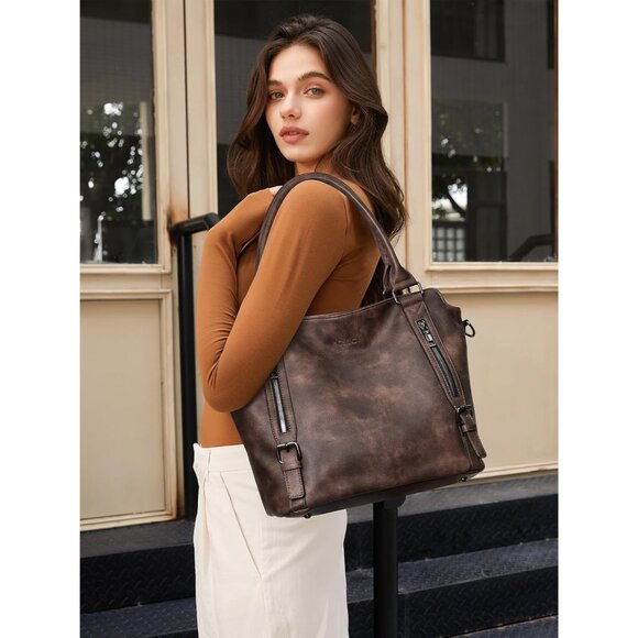 Stylish Multi-Pocket Tote Handbag for Women - Adjustable Strap & Water-Resistant - Picture 2 of 7